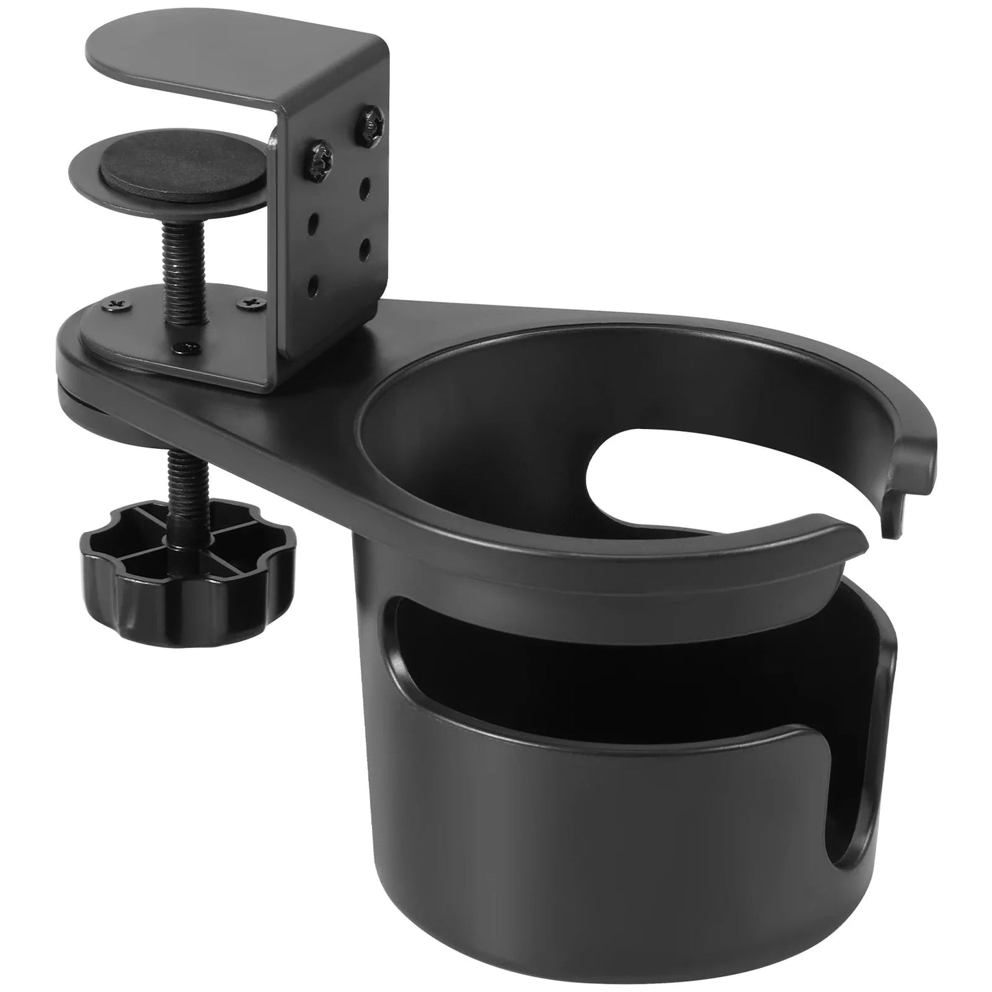 360° Rotating Clip - On Desk Cup Holder | Your Coffee Always Within Reach, Never in the Way | Adjustable Clamp Fits Any Desk | Home Office, Gaming & Standing Desk Organizer - Holcart