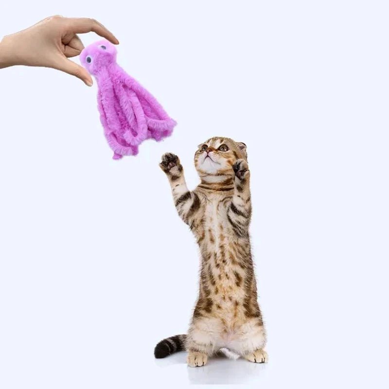 Cute Octopus Plush Cat & Dog Toy | Bite - Resistant Interactive Toy That Keeps Pets Entertained for Hours | Available in Pink, Violet & Multicolor - Holcart