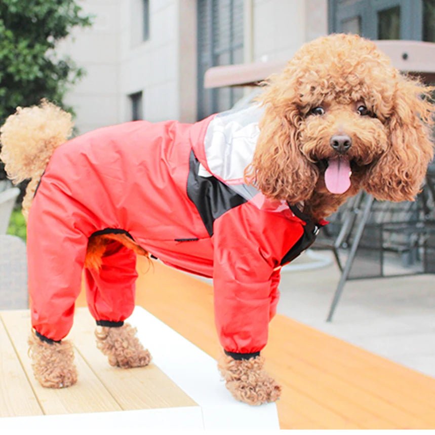 Dog Face Pet Raincoat | Soft Waterproof Hoodie That Keeps Your Pup Dry & Adorable | Lightweight Jumpsuit Jacket for Small to Large Dogs | Sizes XS–4XL - Holcart
