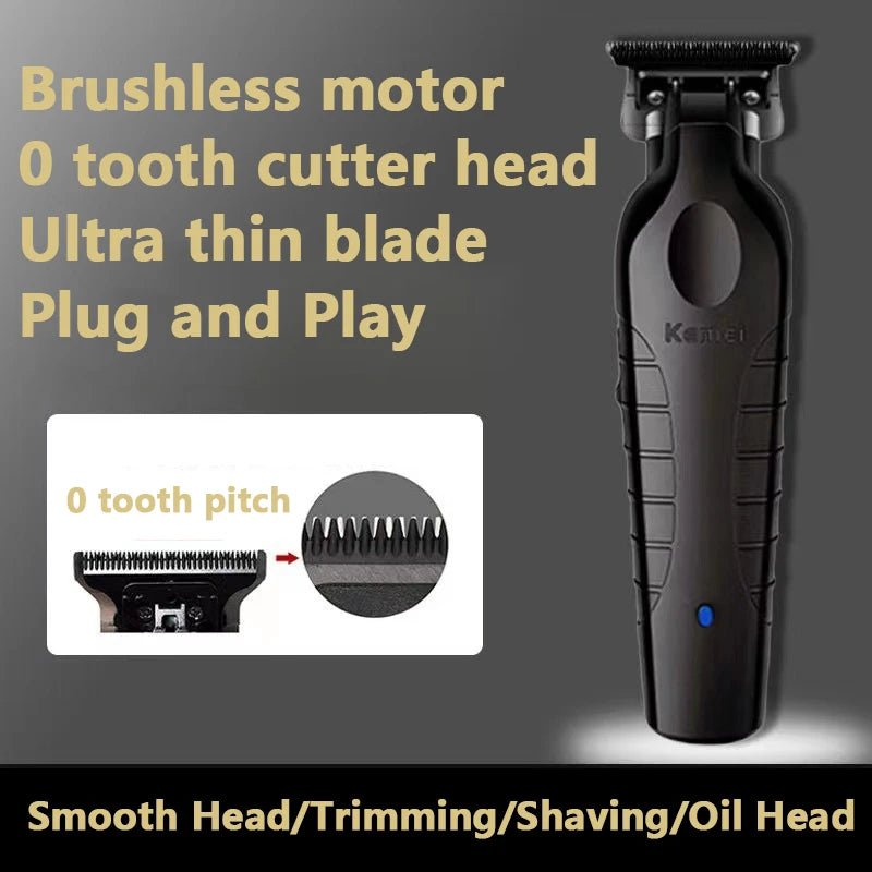 Kemei KM - 2299 Professional Hair Clipper & Beard Trimmer | USB Rechargeable 1200mAh Electric Hair Cutting Machine | Wet & Dry Cordless Clippers for Men - Holcart