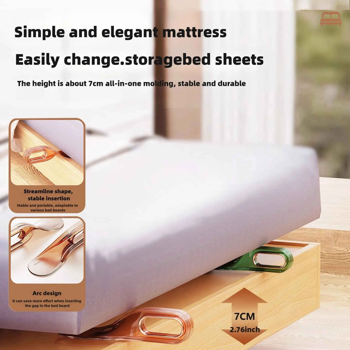 Mattress Wedge Lifter & Sheet Changing Tool – Ergonomic Bed Aid, No Heavy Lifting - Holcart