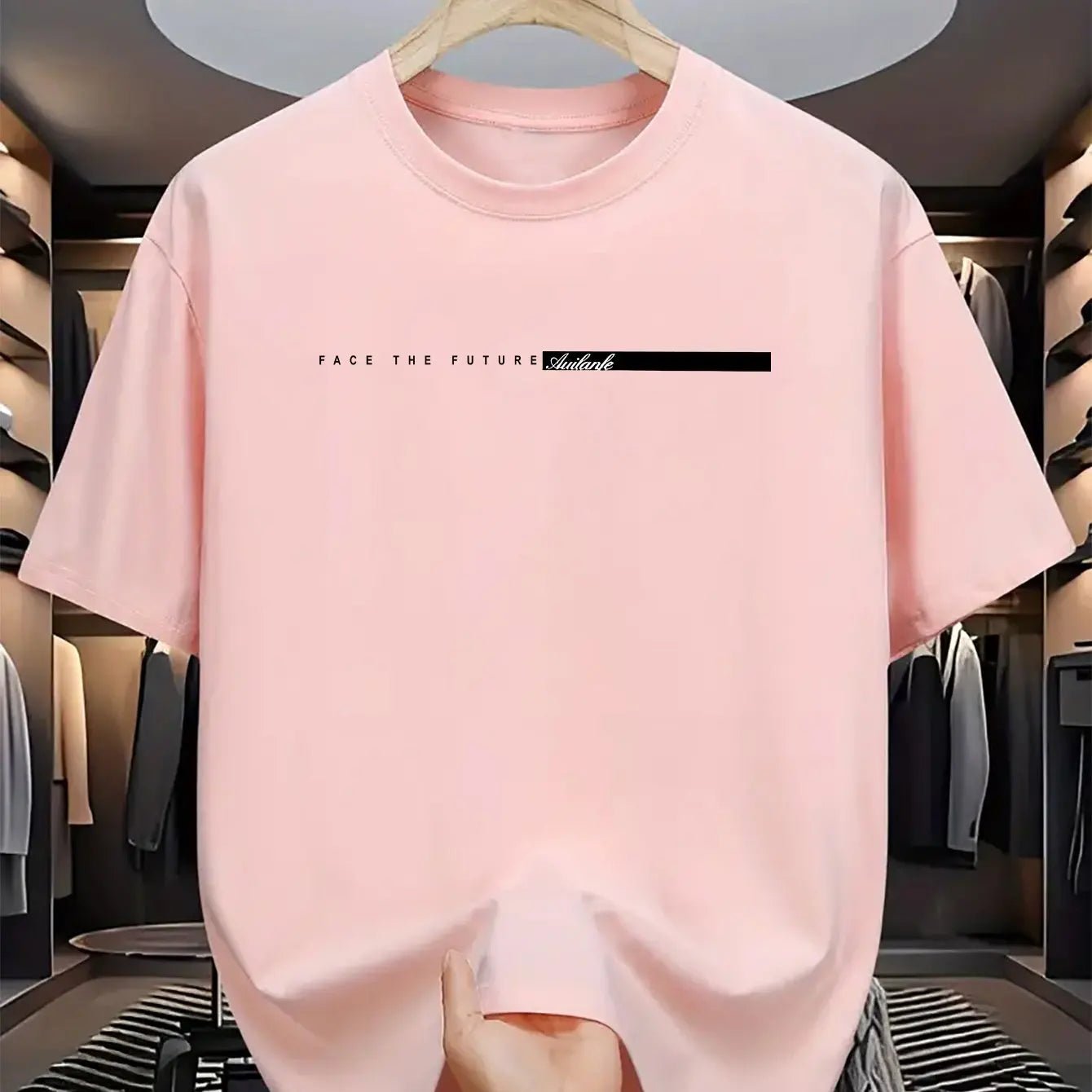 Men's 100% Cotton Letter Print T-Shirt | Soft Breathable Fabric in a Relaxed Loose Fit | Bold High Street Style for All Seasons | Sizes XS–XXL - Holcart