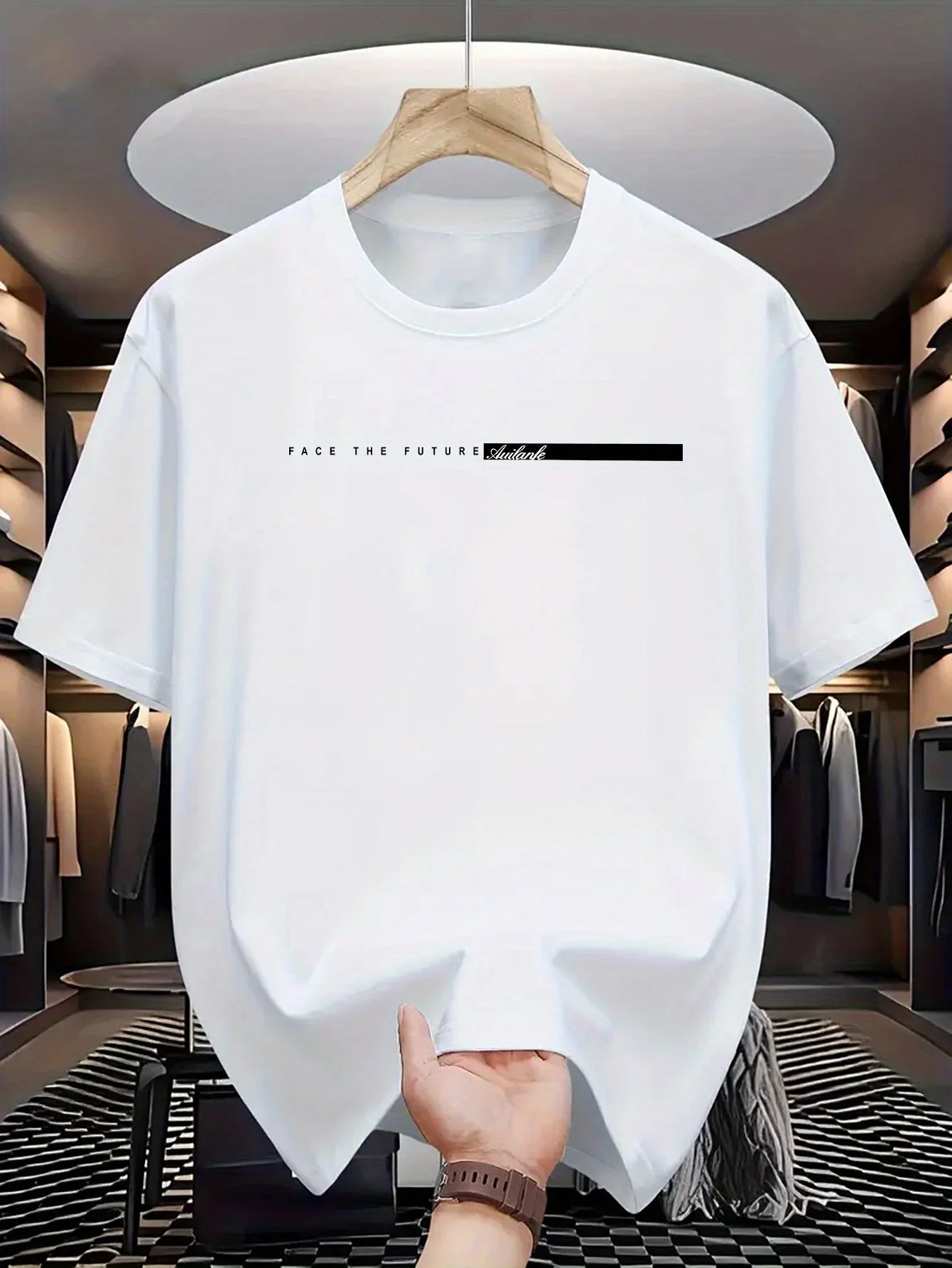 Men's 100% Cotton Letter Print T-Shirt | Soft Breathable Fabric in a Relaxed Loose Fit | Bold High Street Style for All Seasons | Sizes XS–XXL - Holcart