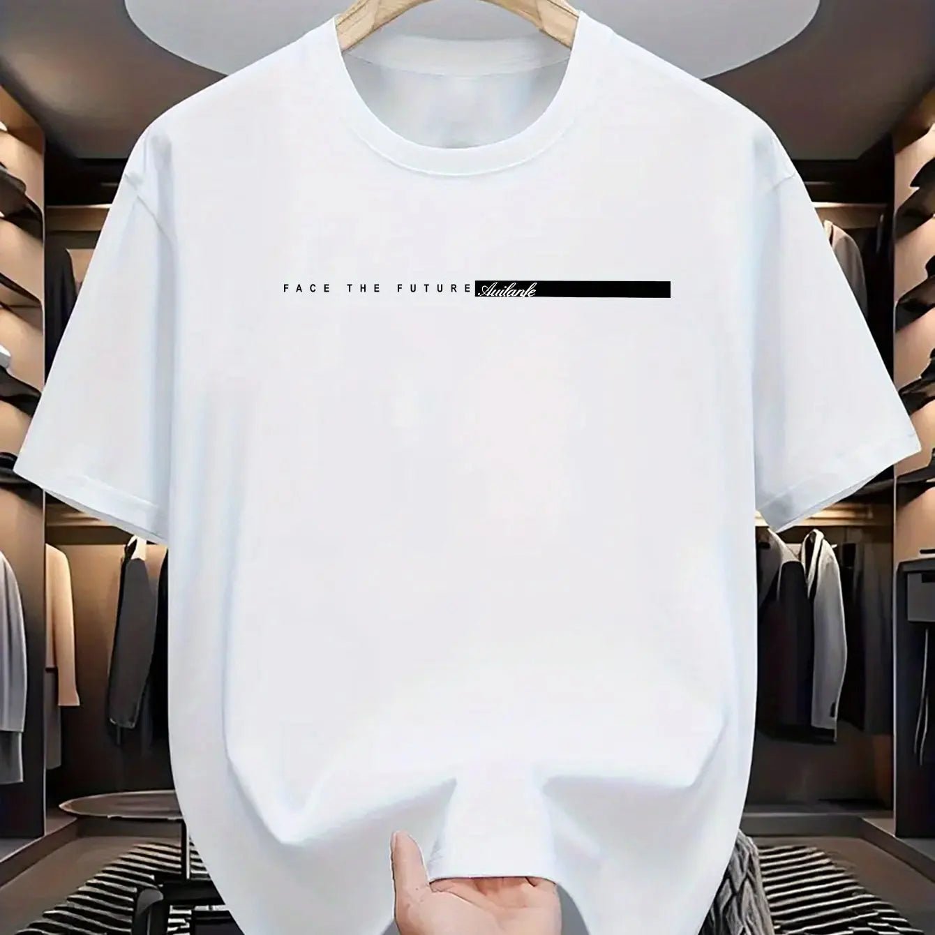 Men's 100% Cotton Letter Print T-Shirt | Soft Breathable Fabric in a Relaxed Loose Fit | Bold High Street Style for All Seasons | Sizes XS–XXL - Holcart