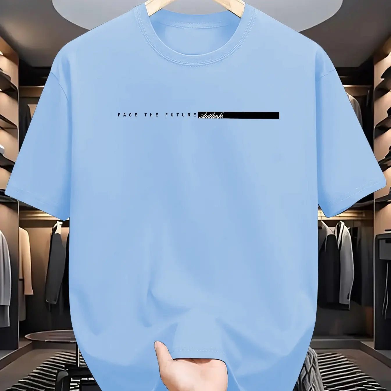 Men's 100% Cotton Letter Print T-Shirt | Soft Breathable Fabric in a Relaxed Loose Fit | Bold High Street Style for All Seasons | Sizes XS–XXL - Holcart