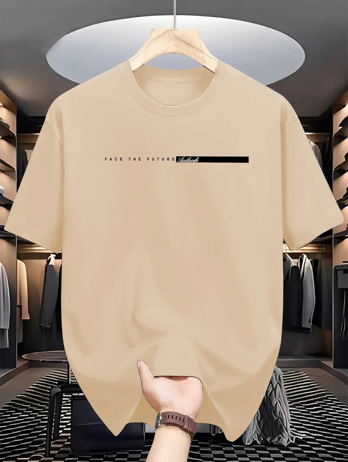 Men's 100% Cotton Letter Print T-Shirt | Soft Breathable Fabric in a Relaxed Loose Fit | Bold High Street Style for All Seasons | Sizes XS–XXL - Holcart