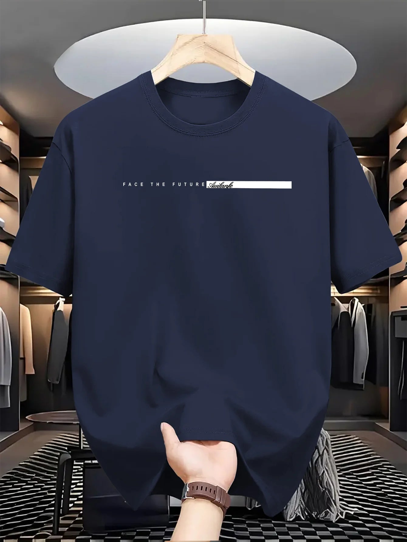 Men's 100% Cotton Letter Print T-Shirt | Soft Breathable Fabric in a Relaxed Loose Fit | Bold High Street Style for All Seasons | Sizes XS–XXL - Holcart
