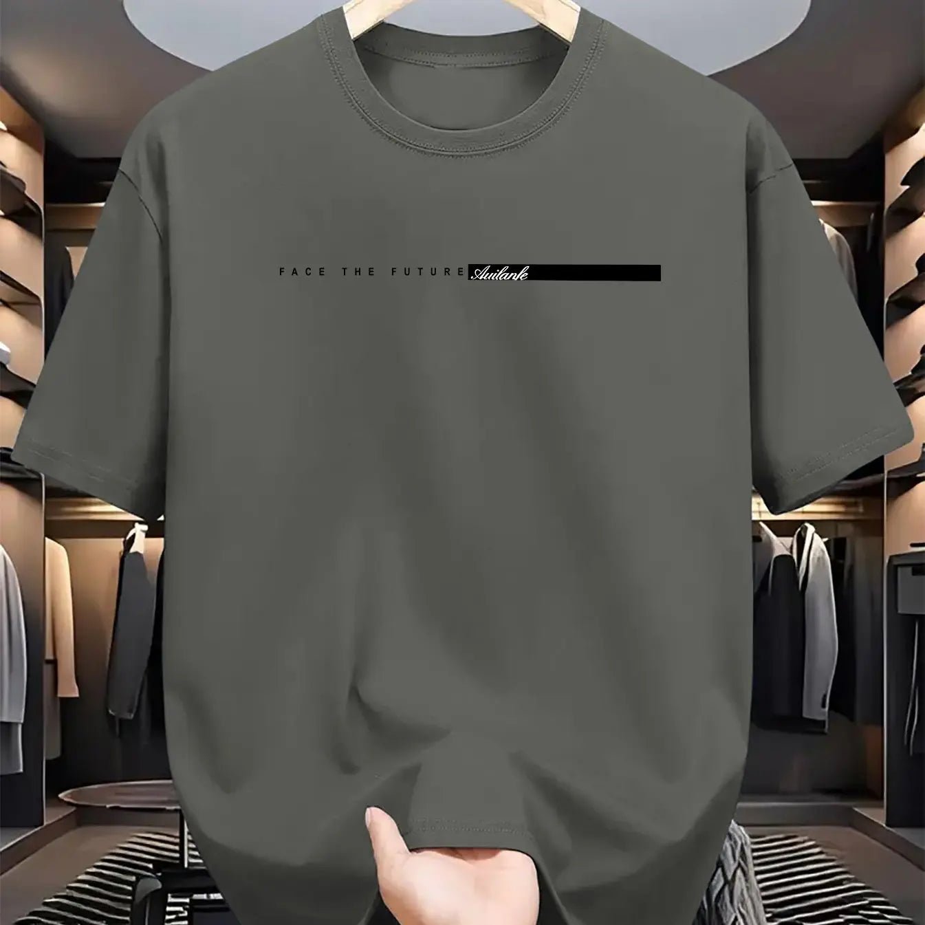 Men's 100% Cotton Letter Print T-Shirt | Soft Breathable Fabric in a Relaxed Loose Fit | Bold High Street Style for All Seasons | Sizes XS–XXL - Holcart