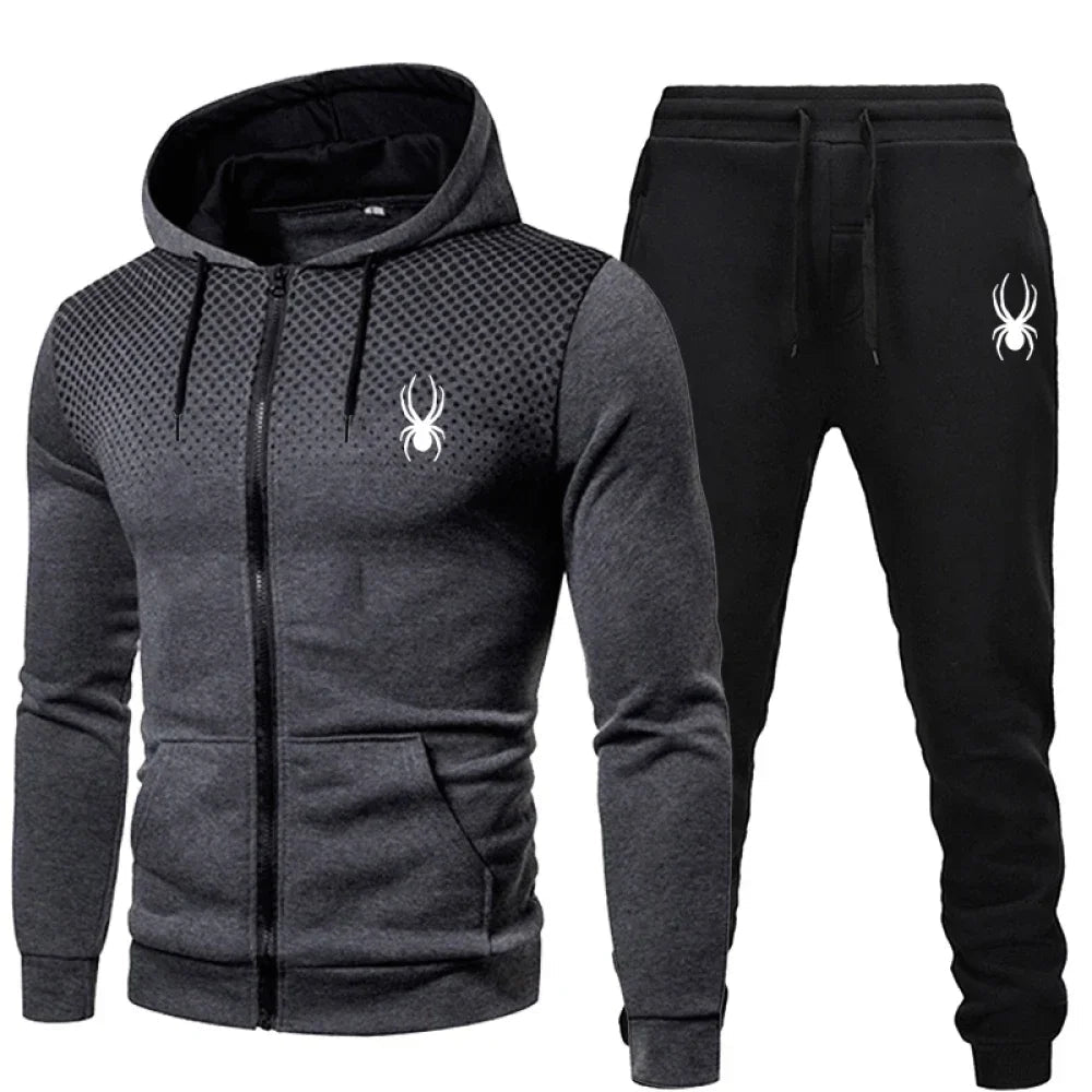 Men's 2 - Piece Tracksuit Set | Zip - Up Hoodie & Matching Joggers That Move With You | Warm Casual Sportswear for Autumn & Winter | Sizes S–XXXL - Holcart