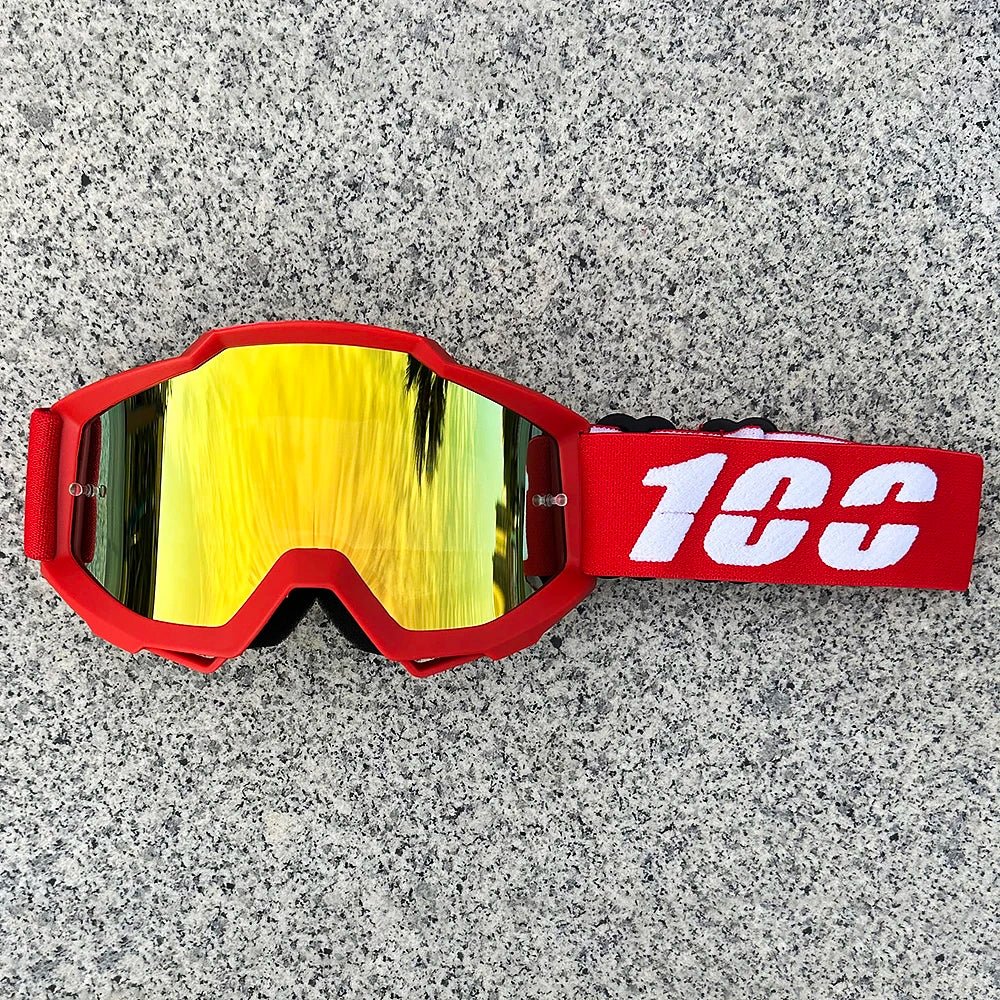 Motorcycle Motocross Goggles | Crystal - Clear Wide - Vision Lenses That Shield Your Eyes at Full Speed | Fits Helmets | Dirt Bike, ATV, Ski & Cycling - Holcart