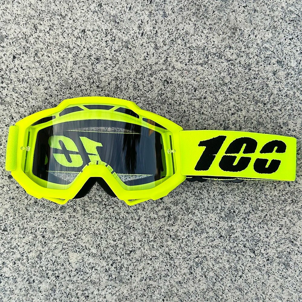 Motorcycle Motocross Goggles | Crystal - Clear Wide - Vision Lenses That Shield Your Eyes at Full Speed | Fits Helmets | Dirt Bike, ATV, Ski & Cycling - Holcart