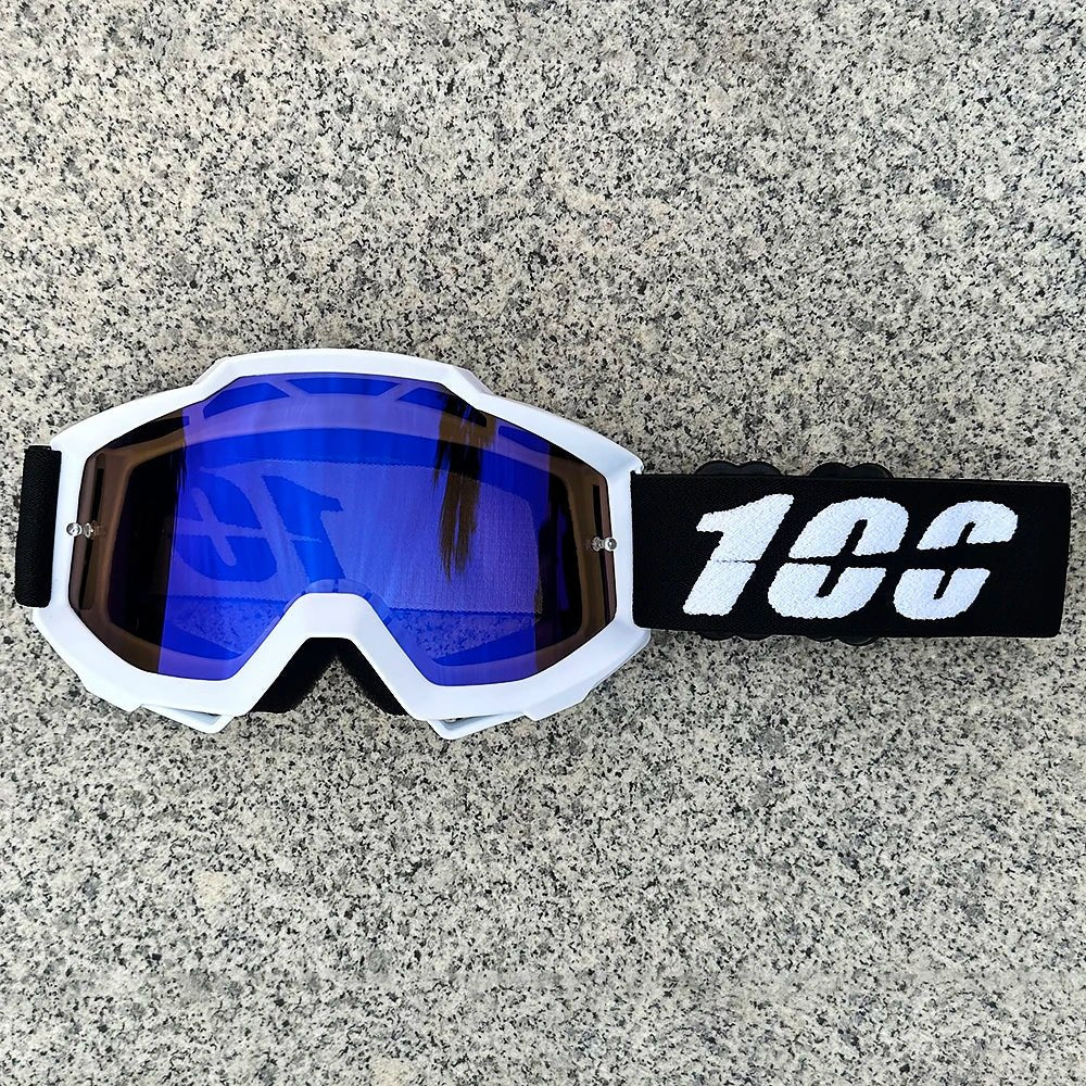 Motorcycle Motocross Goggles | Crystal - Clear Wide - Vision Lenses That Shield Your Eyes at Full Speed | Fits Helmets | Dirt Bike, ATV, Ski & Cycling - Holcart