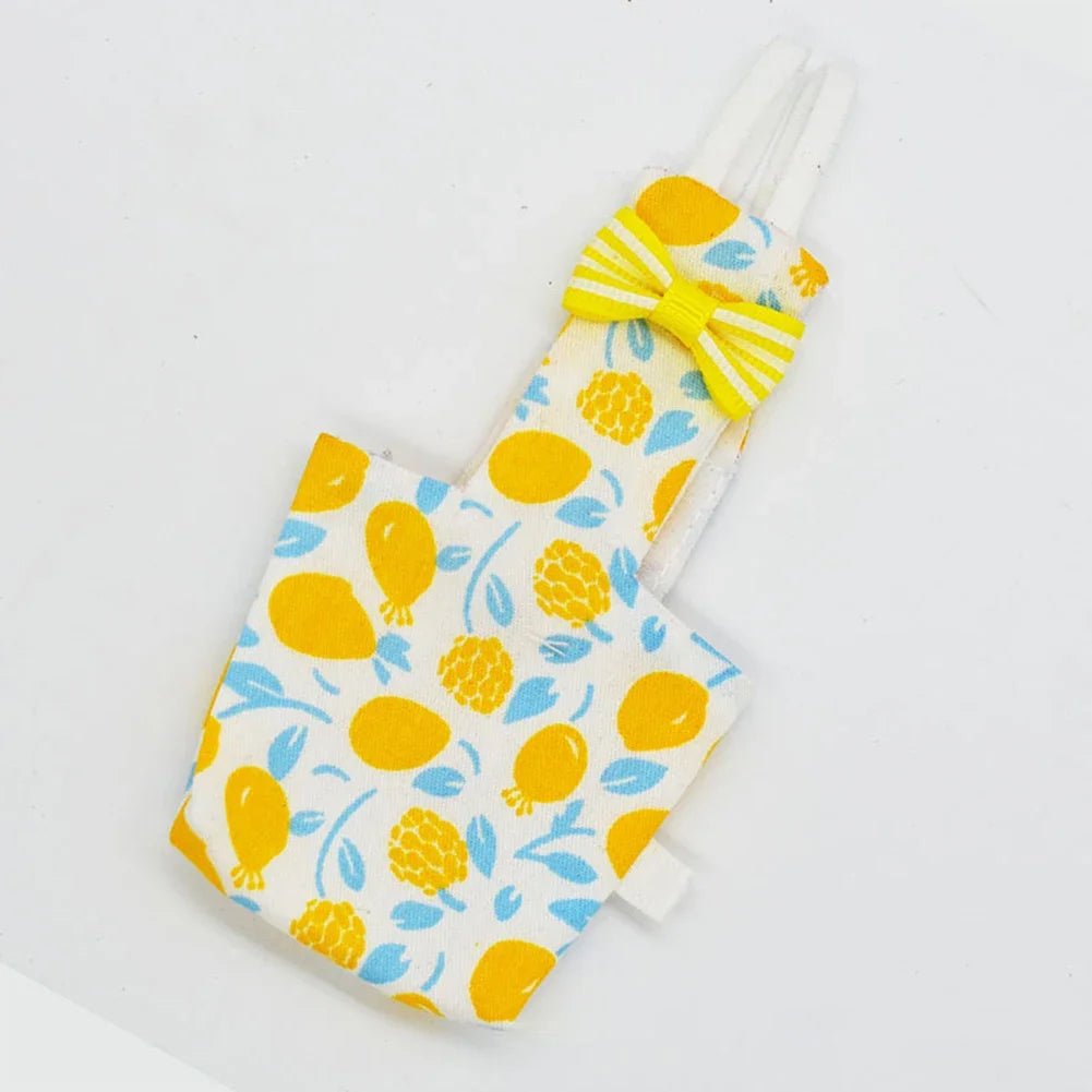 Parrot Diaper Flight Suit with Bowtie | Soft Washable Cotton That Wraps Your Bird in Comfort & Style | 9 Colorful Prints | Sizes XS–XL - Holcart