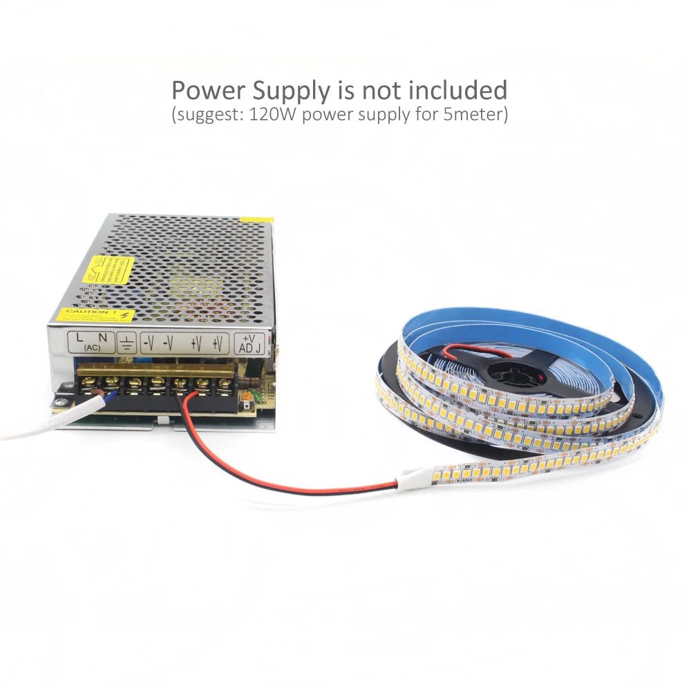 12V LED Strip Light | Ultra - Bright SMD 2835 240 LEDs/m That Glows Evenly & Sticks Firmly | Warm White, Cool White & Natural White | 1m–5m Lengths - Holcart