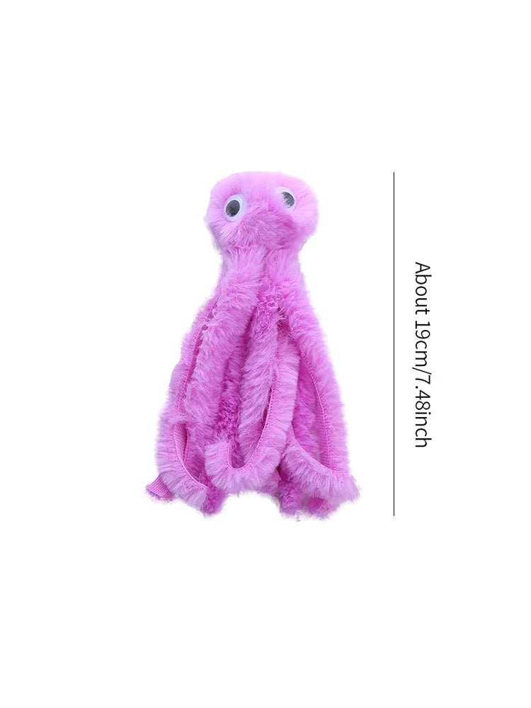 Cute Octopus Plush Cat & Dog Toy | Bite - Resistant Interactive Toy That Keeps Pets Entertained for Hours | Available in Pink, Violet & Multicolor - Holcart