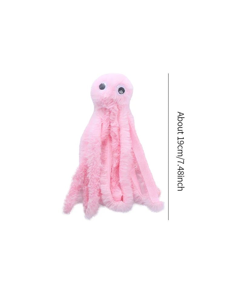Cute Octopus Plush Cat & Dog Toy | Bite - Resistant Interactive Toy That Keeps Pets Entertained for Hours | Available in Pink, Violet & Multicolor - Holcart