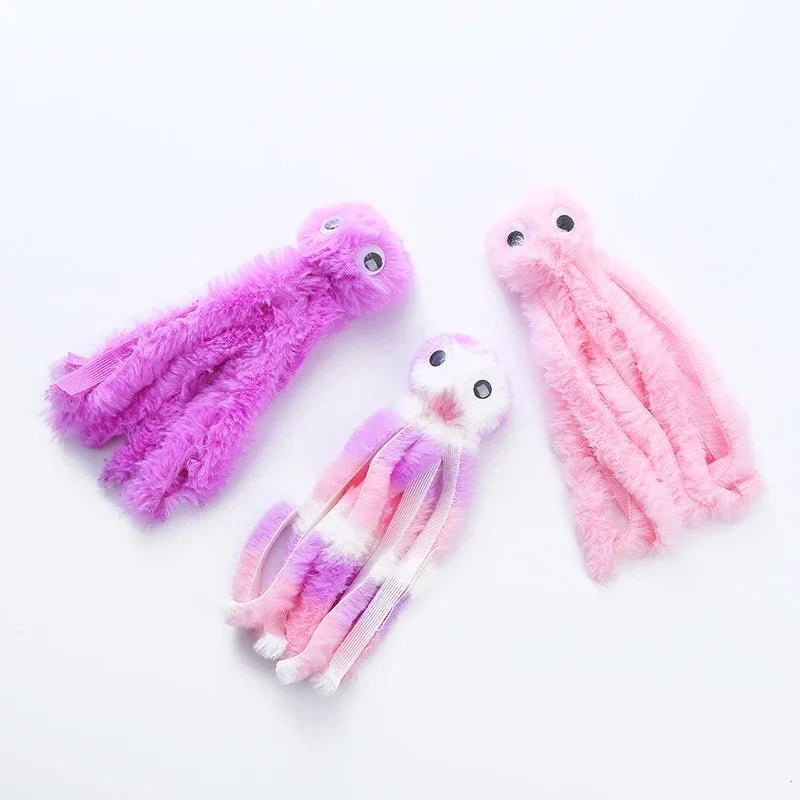 Cute Octopus Plush Cat & Dog Toy | Bite - Resistant Interactive Toy That Keeps Pets Entertained for Hours | Available in Pink, Violet & Multicolor - Holcart