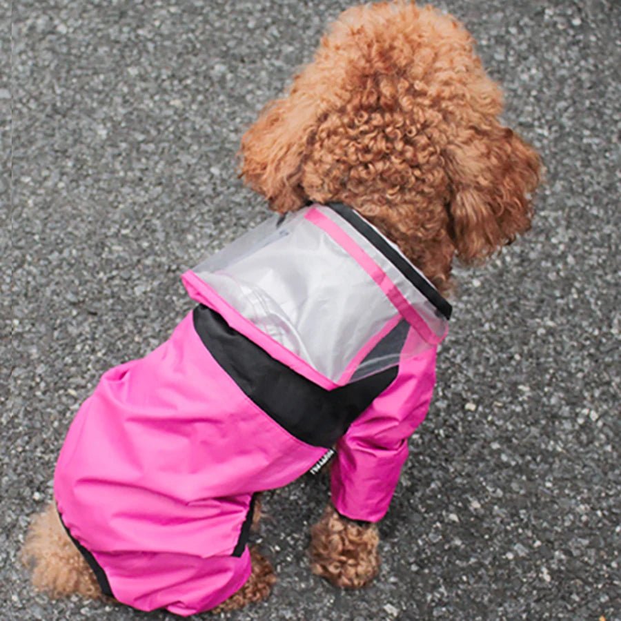 Dog Face Pet Raincoat | Soft Waterproof Hoodie That Keeps Your Pup Dry & Adorable | Lightweight Jumpsuit Jacket for Small to Large Dogs | Sizes XS–4XL - Holcart