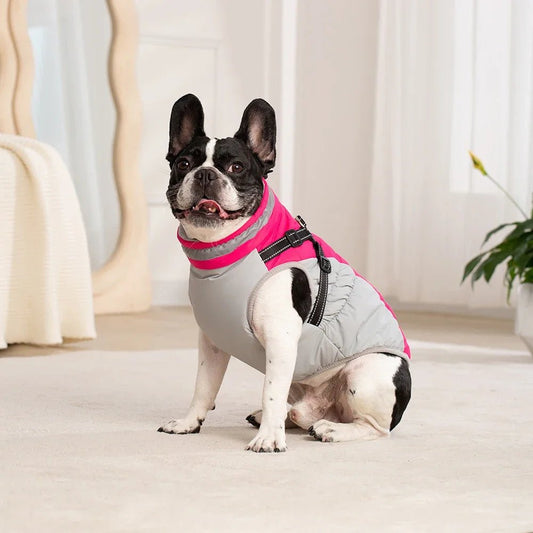 Dog Winter Jacket with Built - In Harness | Waterproof Windproof Fleece - Lined Coat That Keeps Tails Wagging in Any Weather | Reflective Safety Strips | Sizes S–5XL - Holcart
