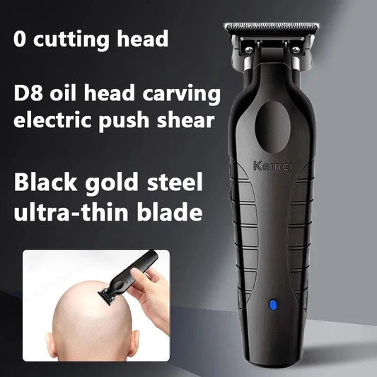 Kemei KM - 2299 Professional Hair Clipper & Beard Trimmer | USB Rechargeable 1200mAh Electric Hair Cutting Machine | Wet & Dry Cordless Clippers for Men - Holcart