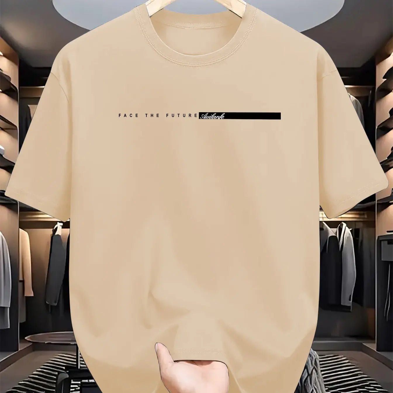 Men's 100% Cotton Letter Print T-Shirt | Soft Breathable Fabric in a Relaxed Loose Fit | Bold High Street Style for All Seasons | Sizes XS–XXL - Holcart