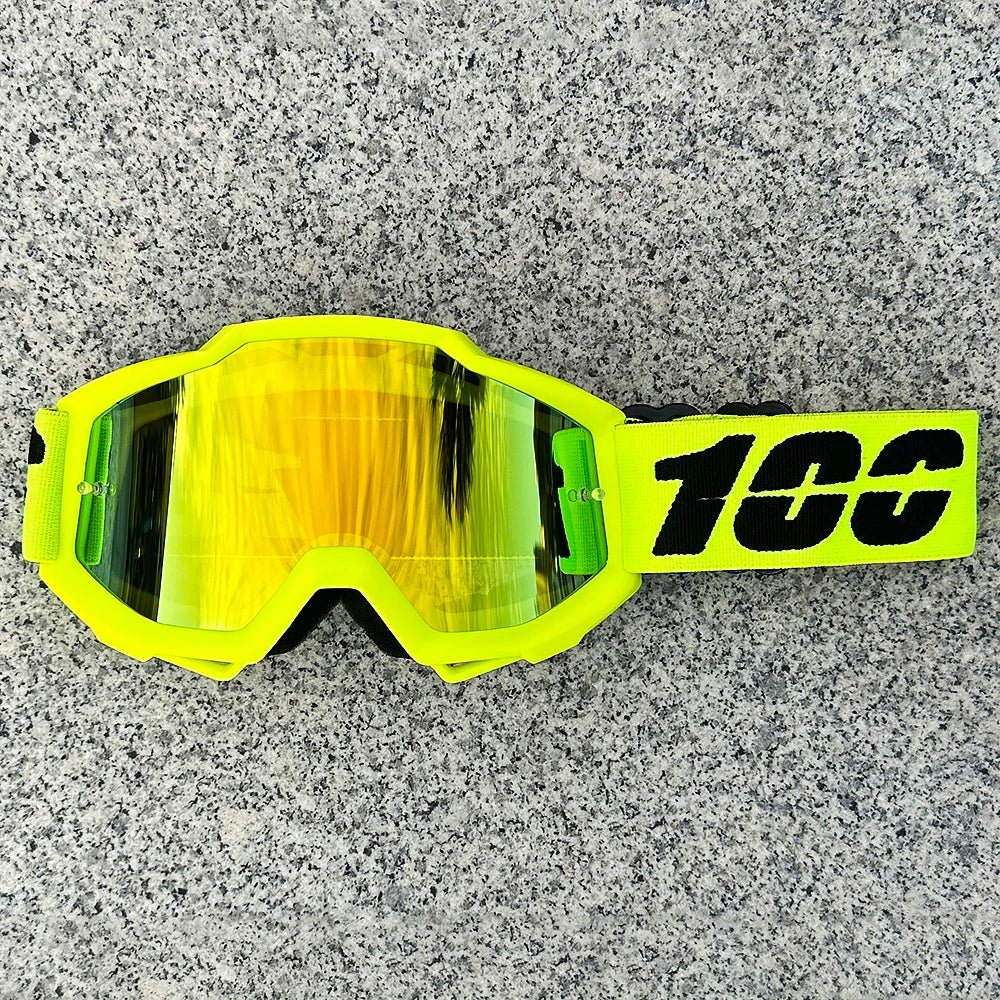 Motorcycle Motocross Goggles | Crystal - Clear Wide - Vision Lenses That Shield Your Eyes at Full Speed | Fits Helmets | Dirt Bike, ATV, Ski & Cycling - Holcart