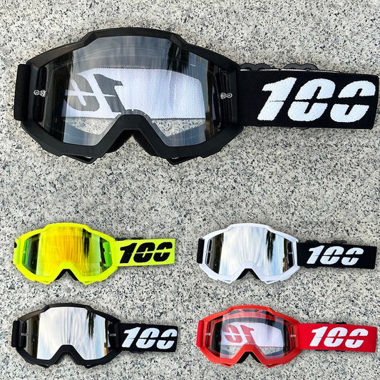 Motorcycle Motocross Goggles | Crystal - Clear Wide - Vision Lenses That Shield Your Eyes at Full Speed | Fits Helmets | Dirt Bike, ATV, Ski & Cycling - Holcart