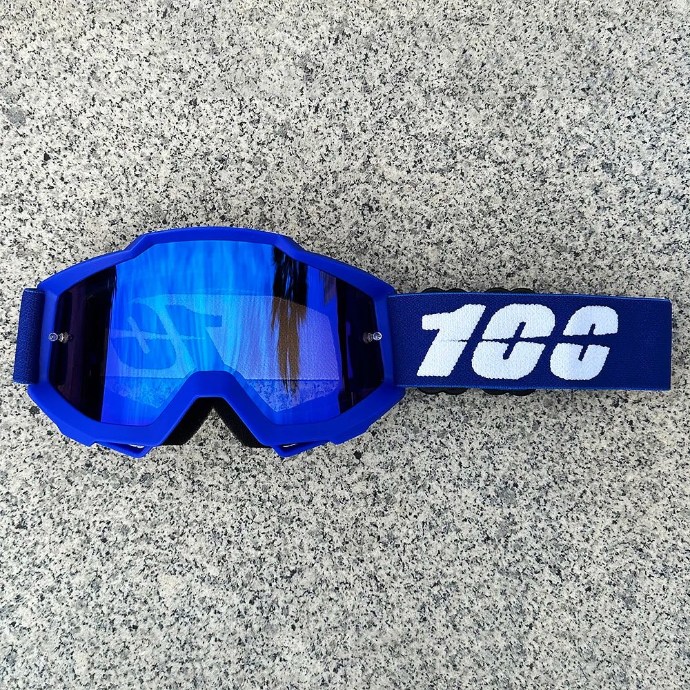 Motorcycle Motocross Goggles | Crystal - Clear Wide - Vision Lenses That Shield Your Eyes at Full Speed | Fits Helmets | Dirt Bike, ATV, Ski & Cycling - Holcart