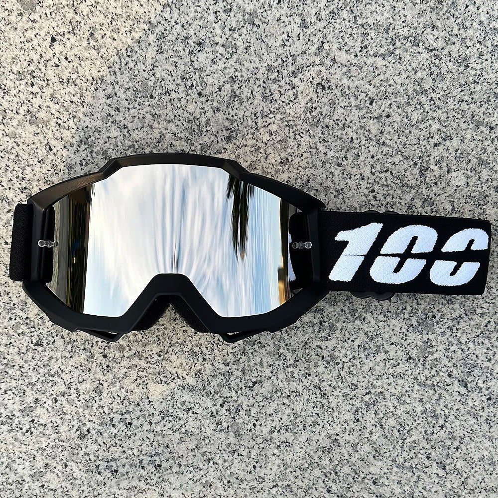 Motorcycle Motocross Goggles | Crystal - Clear Wide - Vision Lenses That Shield Your Eyes at Full Speed | Fits Helmets | Dirt Bike, ATV, Ski & Cycling - Holcart