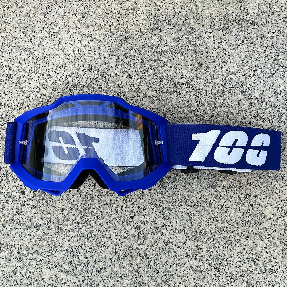Motorcycle Motocross Goggles | Crystal - Clear Wide - Vision Lenses That Shield Your Eyes at Full Speed | Fits Helmets | Dirt Bike, ATV, Ski & Cycling - Holcart