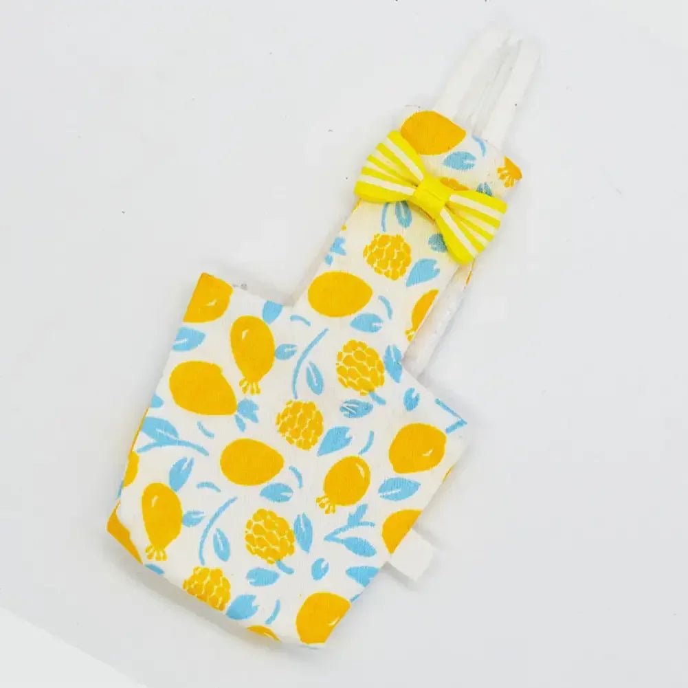 Parrot Diaper Flight Suit with Bowtie | Soft Washable Cotton That Wraps Your Bird in Comfort & Style | 9 Colorful Prints | Sizes XS–XL - Holcart